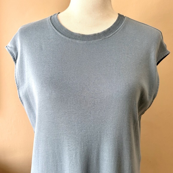 Raquel Allegra Column Dress Muscle Cap Sleeve Maxi Blue Tie Dye Size 1 / Medium - Picture 5 of 11